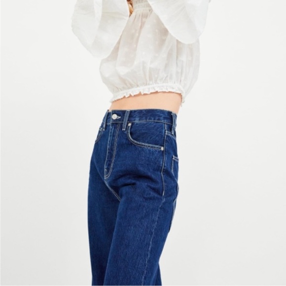 Zara Wide Leg Denim Trousers/Jeans - Picture 4 of 7